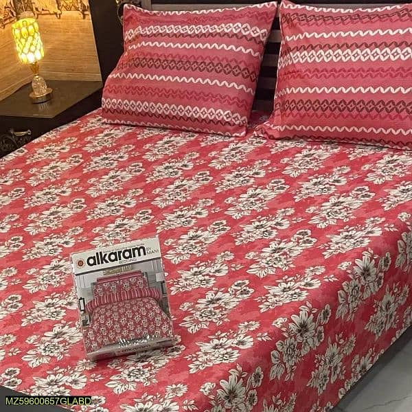 3 PC's Cotton Double bedsheet with Free home Delivery 2