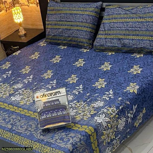 3 PC's Cotton Double bedsheet with Free home Delivery 3