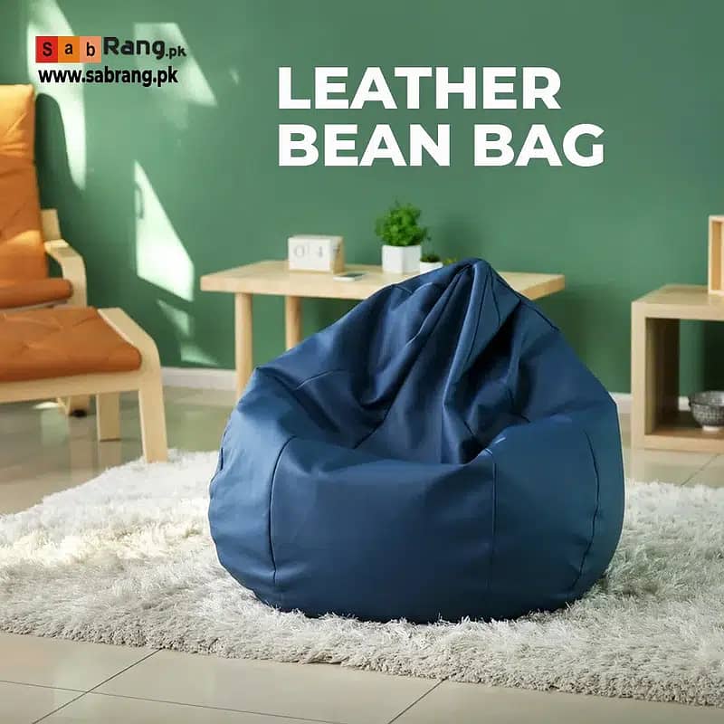 bean bag for sale / puffy bean bag / leather bean bag sofa cum bed 3