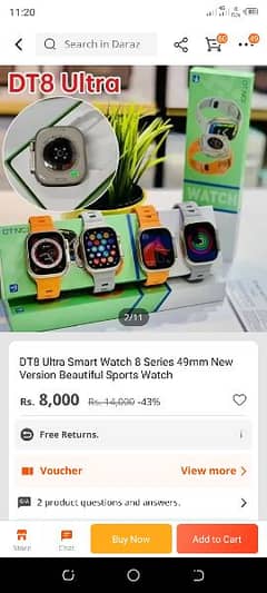 Dt8 ultra Smart watch urgent sale