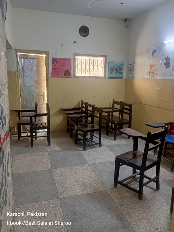 Gulshan Iqbal School with building Sale best income Monthly 22