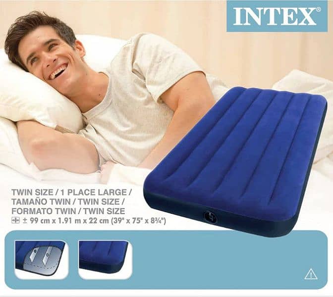 Intex  Dura Beam Series Classic Downy Inflatable Airbed 4