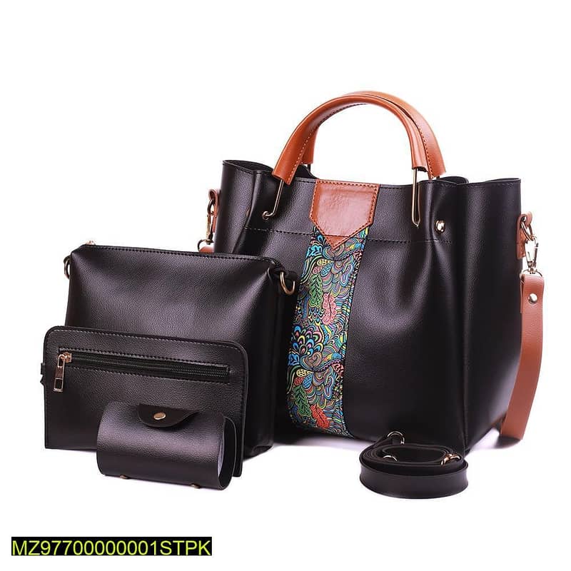 4 Pcs Women's Beautiful PU Leather Shoulder Bag( Free delivery) 3