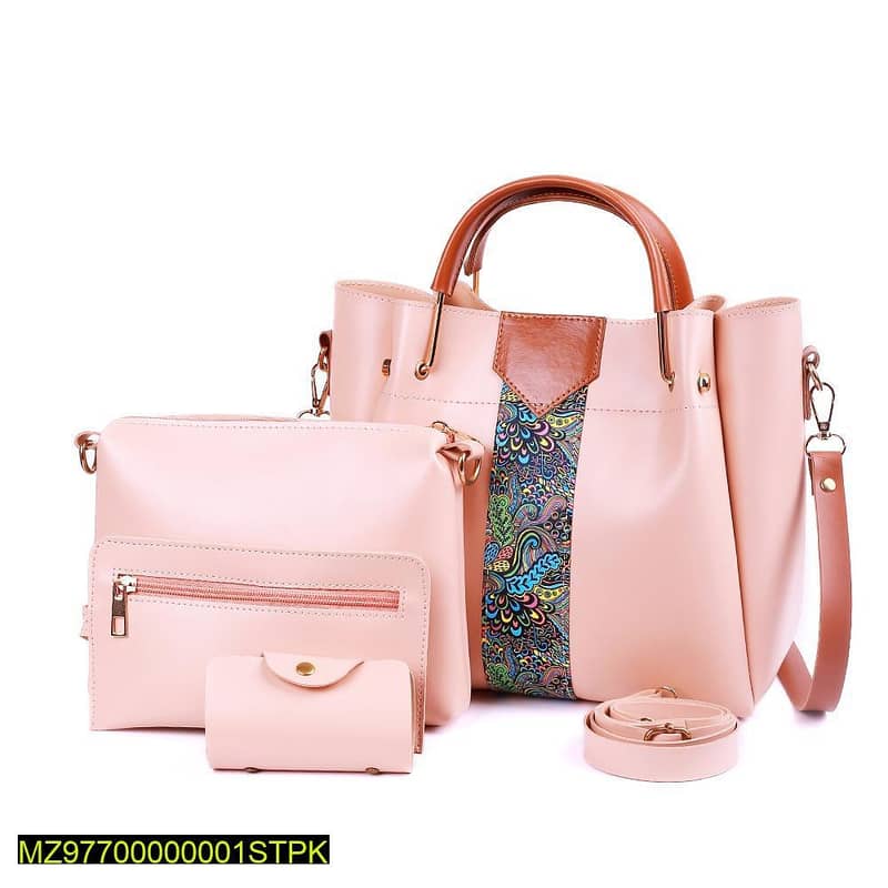 4 Pcs Women's Beautiful PU Leather Shoulder Bag( Free delivery) 7