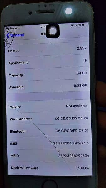 iphone 6 not pta approved 64 gb battery 100 condition 8/10 6