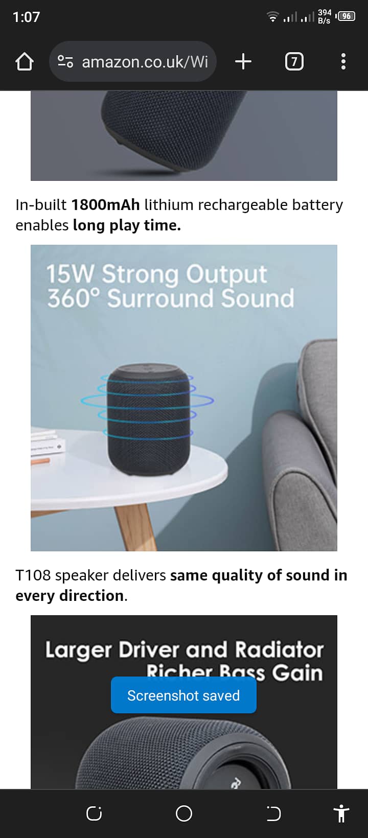 Gold lark T 108 Bluetooth speaker ipx5 4