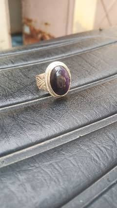 Black Blue Tiger Eye Stone Ring With 100% Pure Silver