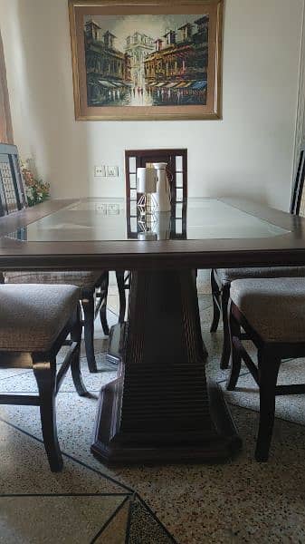 dining table with 6 chairs ,newly polished, 8/10 condition 4