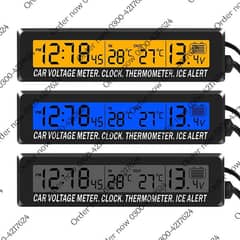 4 in 1 Clock Calendar Thermomete Car Multi-Function Color Screen