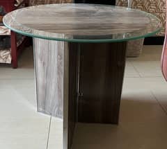 Office side table with glass mirror