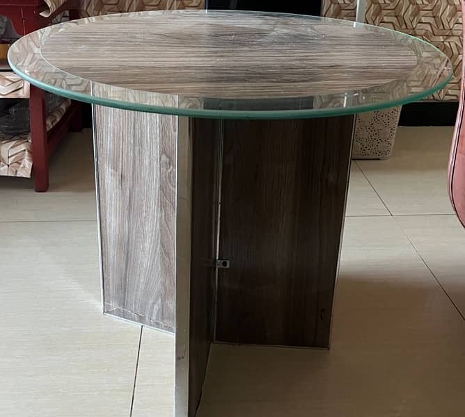 Office side table with glass mirror 0