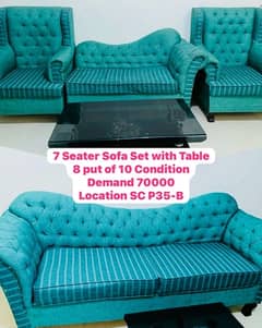 7 Seater Sofa Set With Table