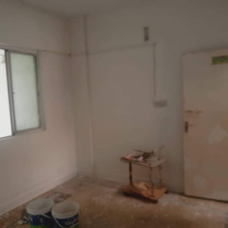 Flat For Sale 4 Room 2 Bathroom 40 lakh Full Marble Tile Nagan chowrangi 7