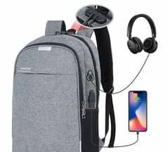 multifunctional Backpack for university students with USB and Headset