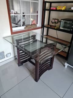 Glass top dining table 0