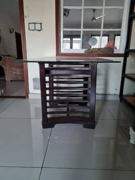 Glass top dining table 1