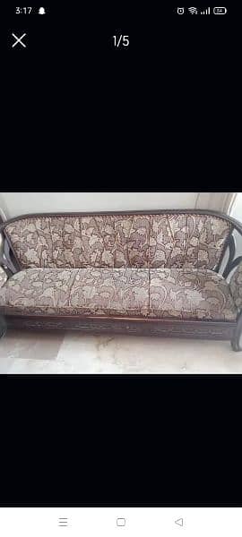 5 seater wooden sofa set for sale 0