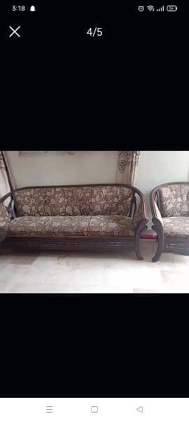 5 seater wooden sofa set for sale 1