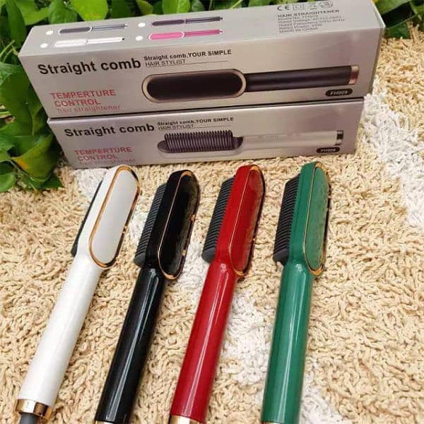 Straightener Brush Comb [Free delivery]  (random Color) 2