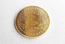 Btc gold plated metal coin