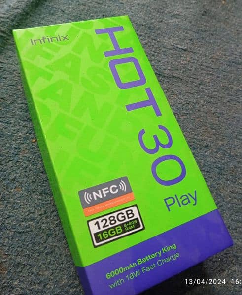 infinix hot 30 play for sale with box 2