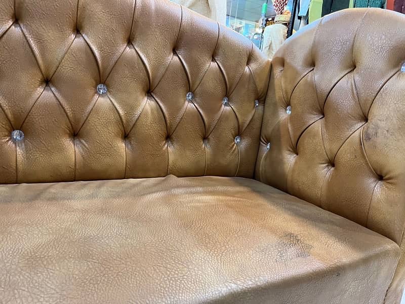 L -shaped leather Sofa (4 piece) 1