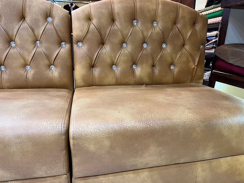 L -shaped leather Sofa (4 piece) 2