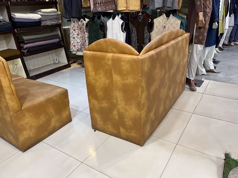 L -shaped leather Sofa (4 piece) 5