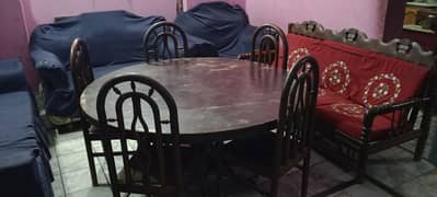 Dining Table with five chairs circular shape design high quality