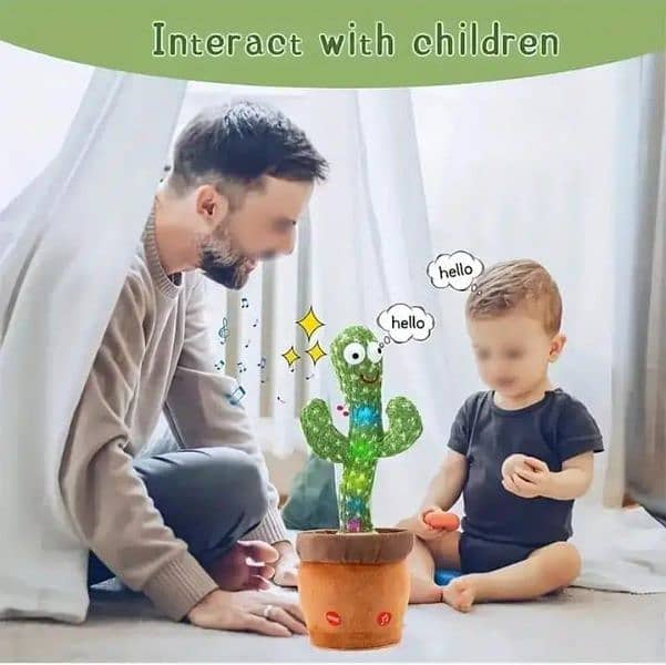Dancing Cactus Plush Toy For Kids With (Free Delivery) 5