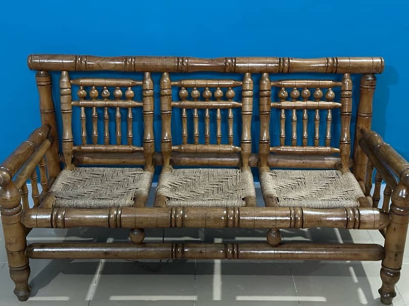 5 seater wooden sofa set 5