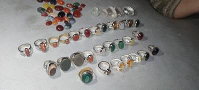 Rings with real gemstones