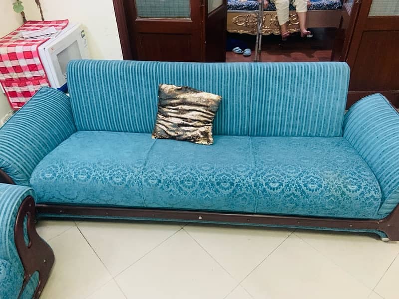 blue molty foam sofa 0