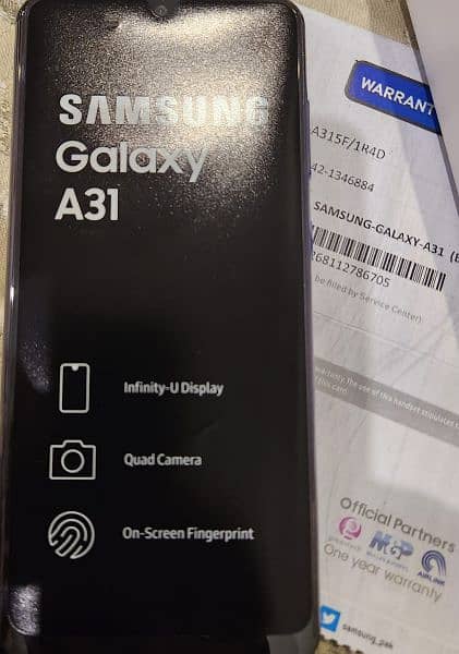 samsung mobile, model A 31, for sale. 6