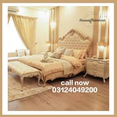 high gloss wooden carving bed set call 03124049200