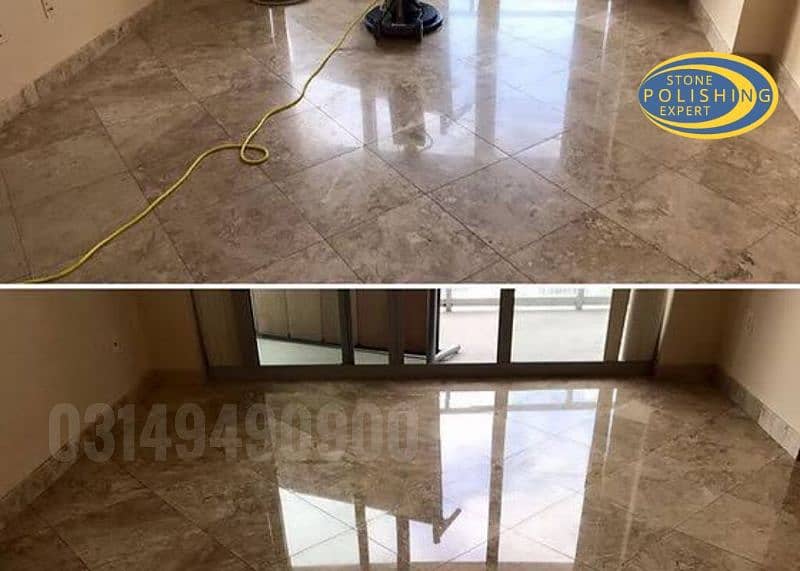 Marble Chips Tiles Cleaning Polishing 15