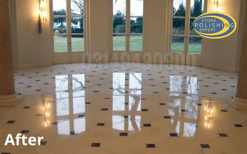 Marble Chips Tiles Cleaning Polishing 16