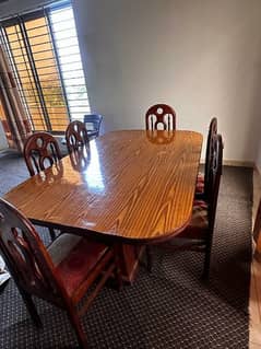 Dining Table for sale with 6 chairs