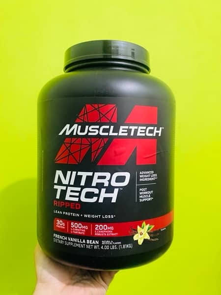 Muscle Tech (ripped) french vanilla bean protein powder 0