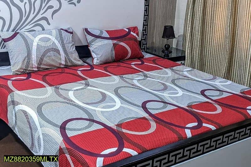 Cotton Printed Double Bedsheet 0