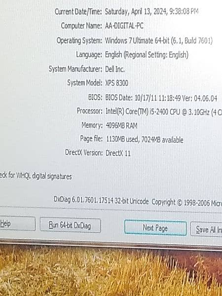 computer 10/10 condition corei5/2 500gb HDD 80gb (SSD) ph(03272513564) 3