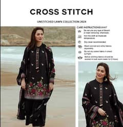 3 peice unstitched embroiderd suit for women