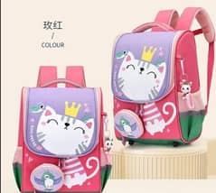 Kid's dinasaur kitten character backpack with free cartoon chain