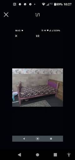 single bed with mattress