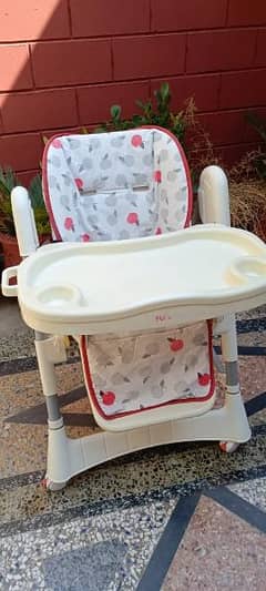 Fisher Price Infant Adjustable Feeding High Chair With Wheels