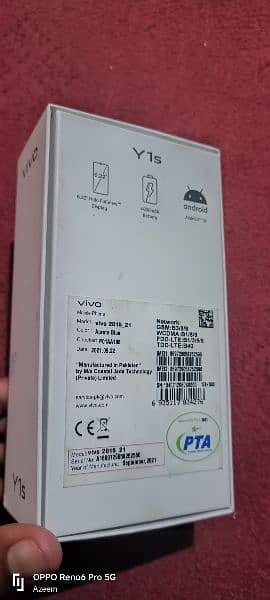 Vivo Y1S 10 by 10 condition with box with charger 8