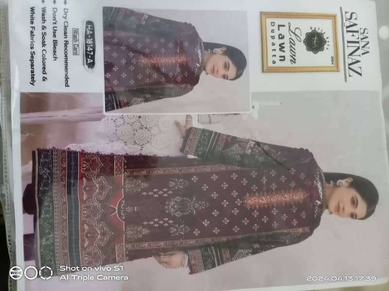 3pice Embroidery lawn suit 1