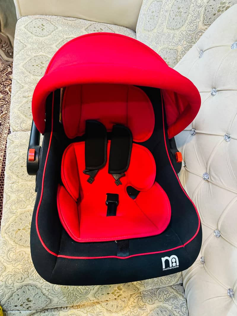 Mothercare Carry Cot & Car Seat Red & Black 2