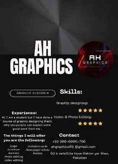 AH Graphics  all services available related to graphic designing. . . 0