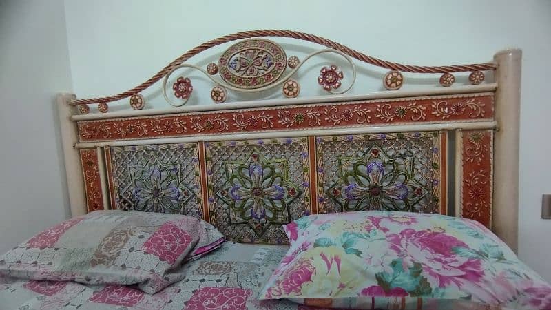 King Size Iron Bed with Side tables and Master Moltyfoam 2